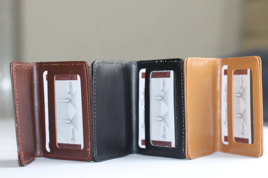 Genuine leather mini wallet with 1 year guarantee